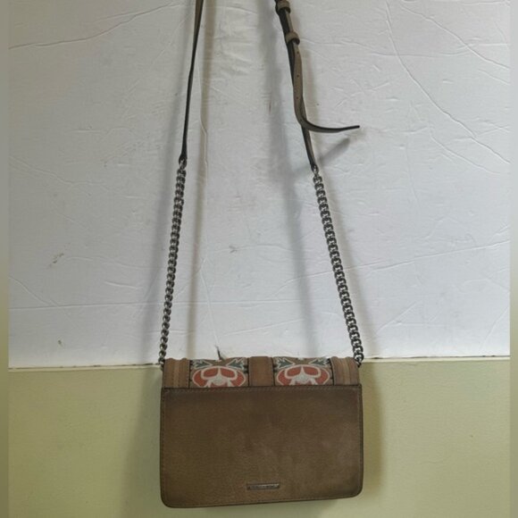 Rebecca Minkhoff Love Embroidered Floral Bag Nubuck Leather Crossbody Shoulder - Picture 10 of 16